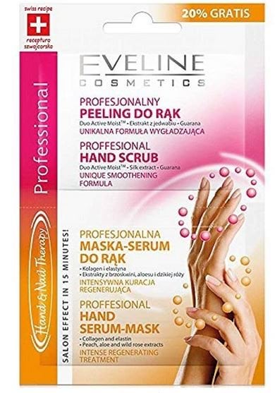 Пилинг для рук Eveline Hand & Nail + питательная маска, 2*6 мл