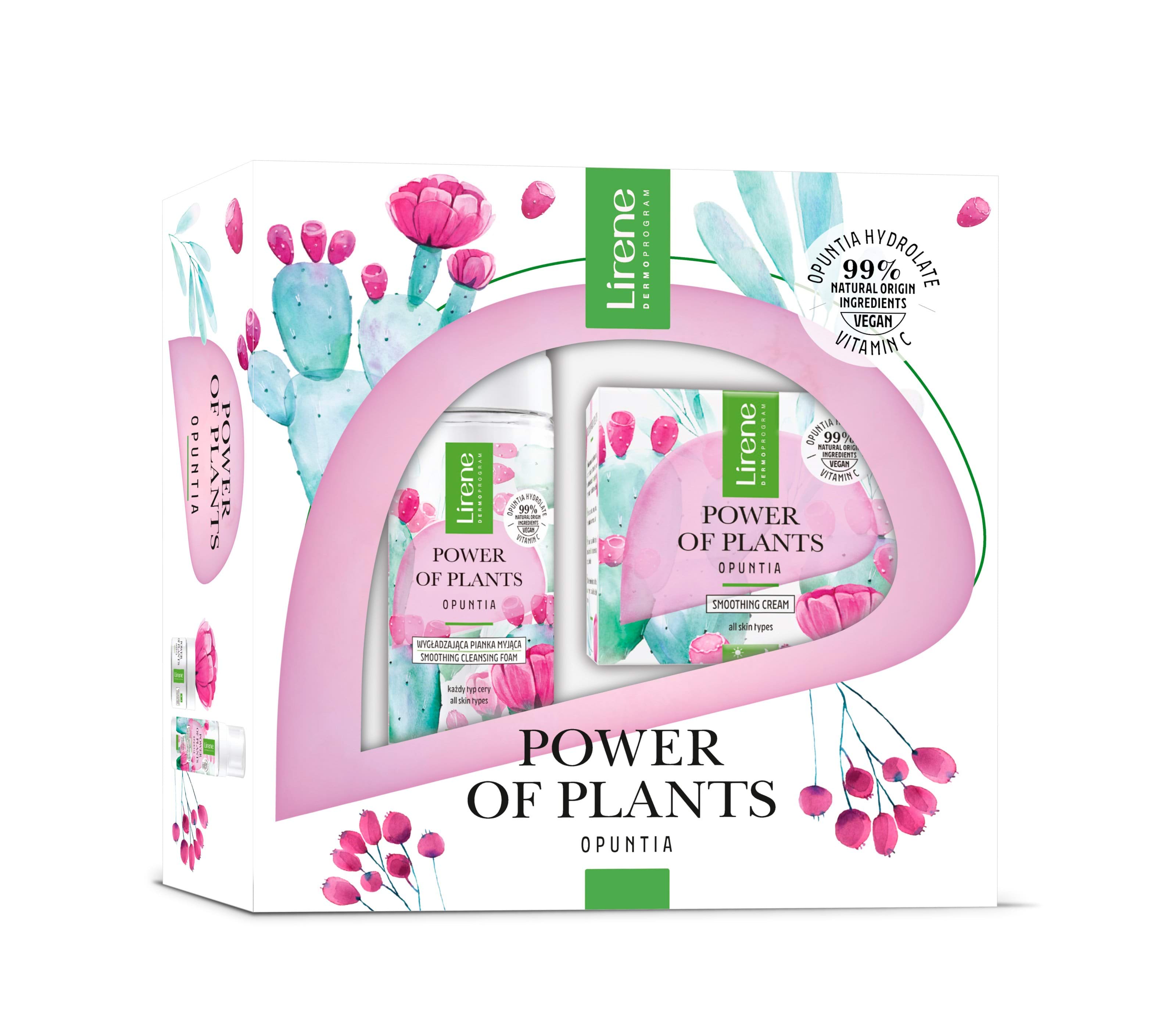 Lirene Набор Opuntia (разглаживающий крем для лица, 50 мл+Разглаживающий гель для умывания, 200 мл)