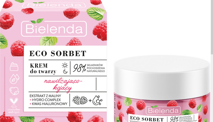 Крем для лица Bielenda увлажняющий Малина Eco Sorbet, 50мл