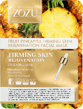 Zozu маска тканинна д/обличчя розгладжуюча з Ананас Fruit Sheet, 25г