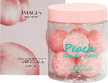 Images скраб для тела сахарный шары в банке 6шт Peach, 140 г
