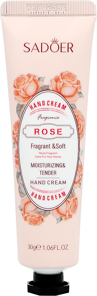 Крем для рук парфюмированный Sadoer Роза fragrance and soft, 30 г