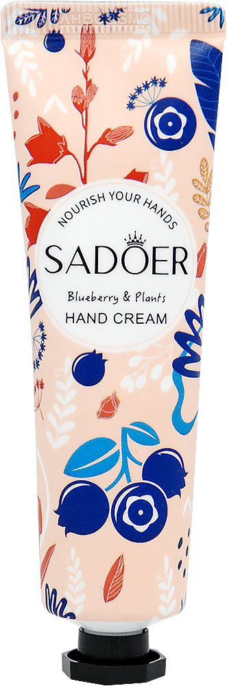 Крем для рук Sadoer с растительным экстрактом с черникой, 30 г