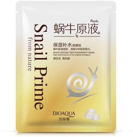 Маска для обличчя BIOAQUA Mask Snail Prime тканинна зволожуюча зі слизом равлика 30 г