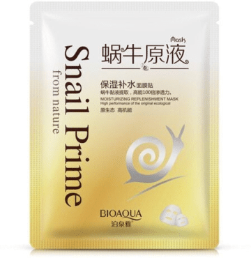 Маска для обличчя BIOAQUA Mask Snail Prime тканинна зволожуюча зі слизом равлика 30 г