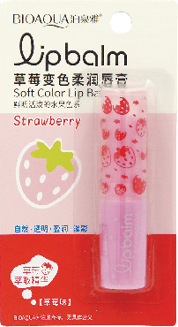 Бальзам для губ клубничный BIOAQUA STRAWBERRY, 3 г