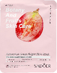 Маска для обличчя тканинна Виноград Sadoer Botany and fruits skin care, 25 г