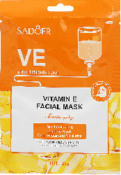 Маска тканинна для обличчя з вітаміном Sadoer VE Brighton skn tone, 25 г
