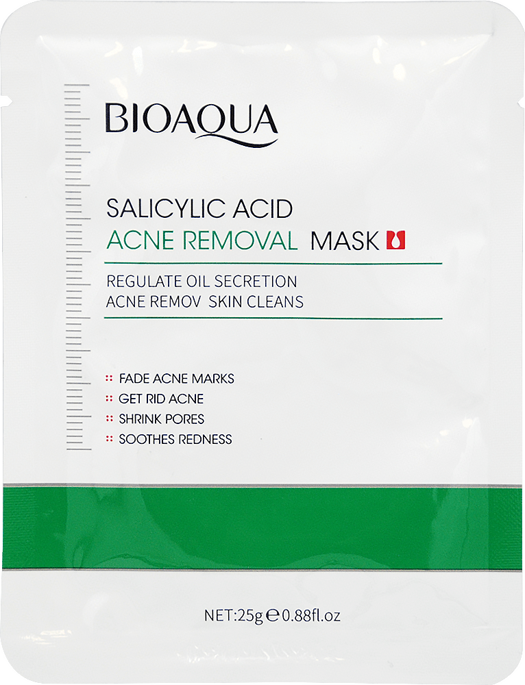 Тканинна маска для обличчя BIOAQUA з саліциловою кислотою Acne Removal, 25г
