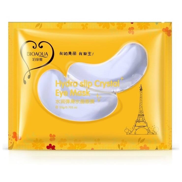 Патчи под глаза BIOAQUA гидрогелевые прозрачные Hydra Slip Crystal Eye Mask, 7.5 г