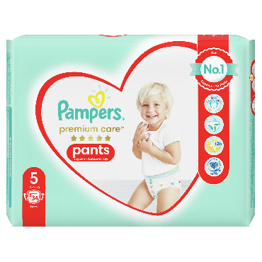 Підгузки - трусики Pampers Premium Care Pants Розмір 5 (12-17 кг), 34 шт фото 1