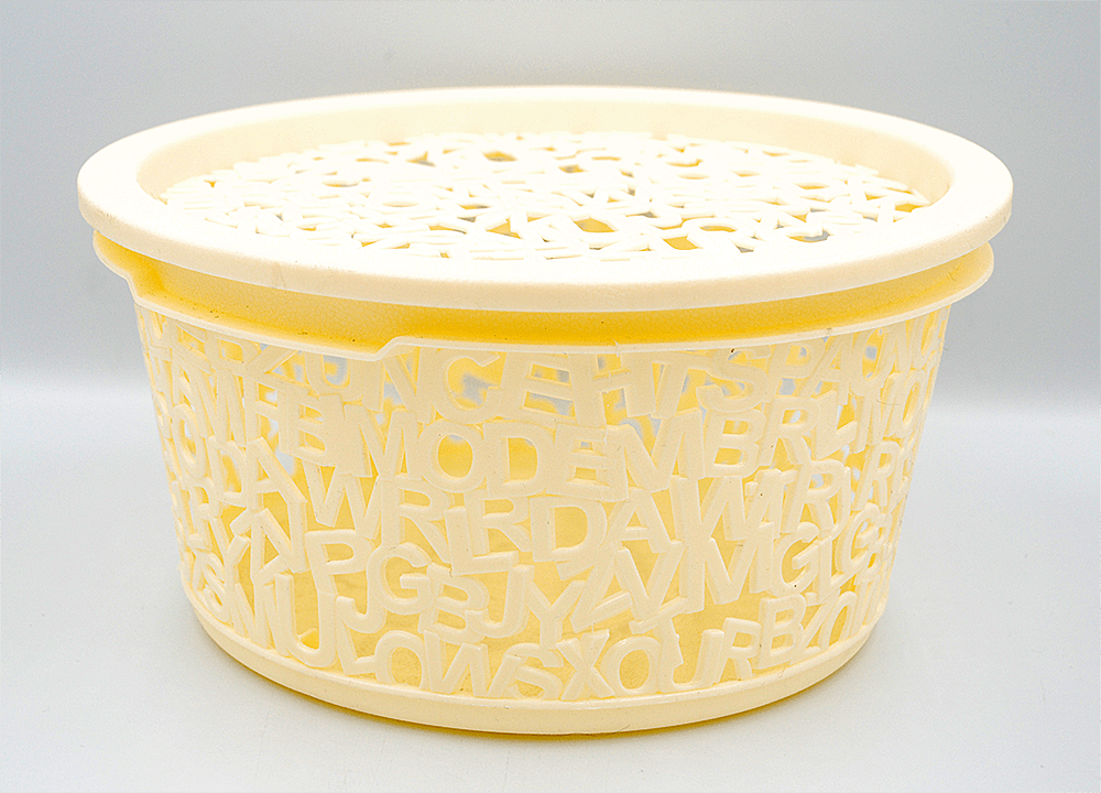 Стильний круглий кошик з кришкою розмір: 26х13 см,1шт.