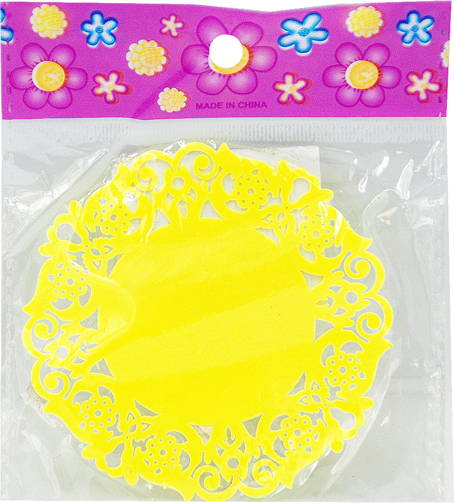 Подставка под горячую желтую