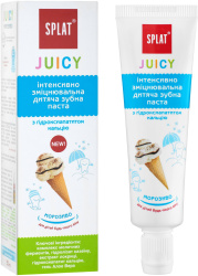Детская укрепляющая зубная паста SPLAT с гидроксиапатитом серии Juicy Ice-Cream, 35 мл