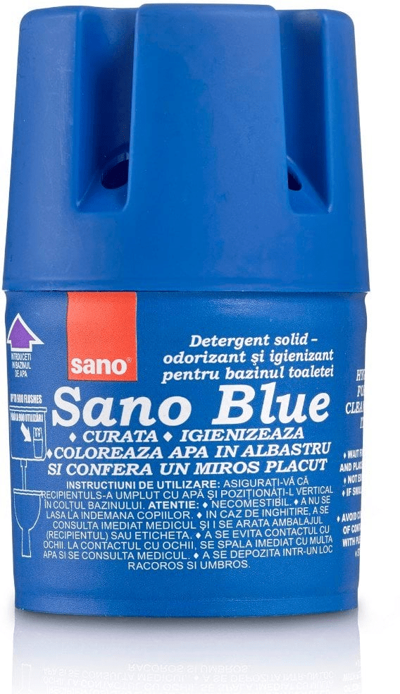 Засіб для миття і дезінфекції унітаза (в бачок) SANO Blue Flash 150 г