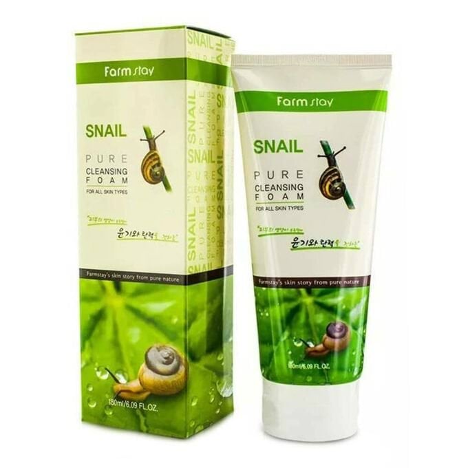 Пенка для умывания FarmStay с муцином улитки Snail Pure Cleansing Foam, 180 мл