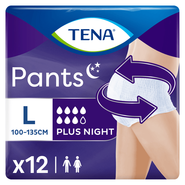 Подгузники-трусы Tena Plus Night Large для взрослых, 12 шт