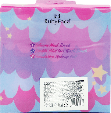 Набір подарунковий Ruby Face (пов'язка+щітка+спонж д/обличчя), 1шт фото 1