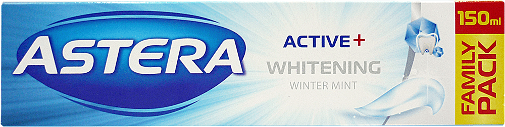 Зубная паста Astera Active+Whitening, 150 мл
