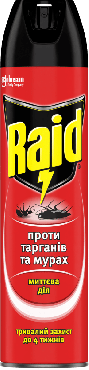 Аерозоль Raid Max 3 в 1 проти тарганів та мурашок