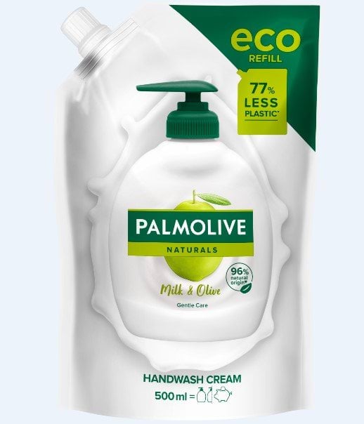 Palmolive мило рідке Натурель Молочко та Оливка (дойпак), 500мл