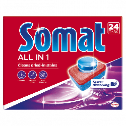 Таблетки для посудомоечной машины Somat All in one 24 шт