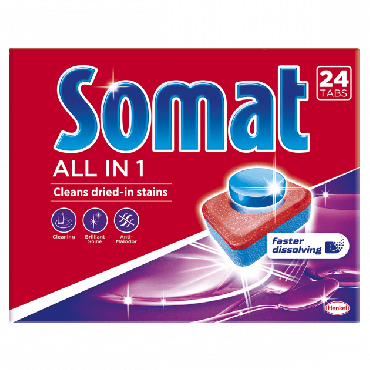 Таблетки для посудомийної машини Somat All in one 24 шт