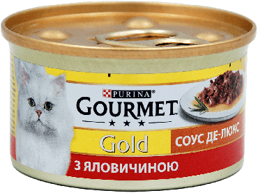 Влажный корм для кошек Purina Gourmet Gold Соус Де-Люкс с говядиной 85 г