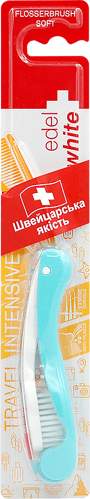 Edel white зубная щетка дорожная флосс мягкая, 1шт