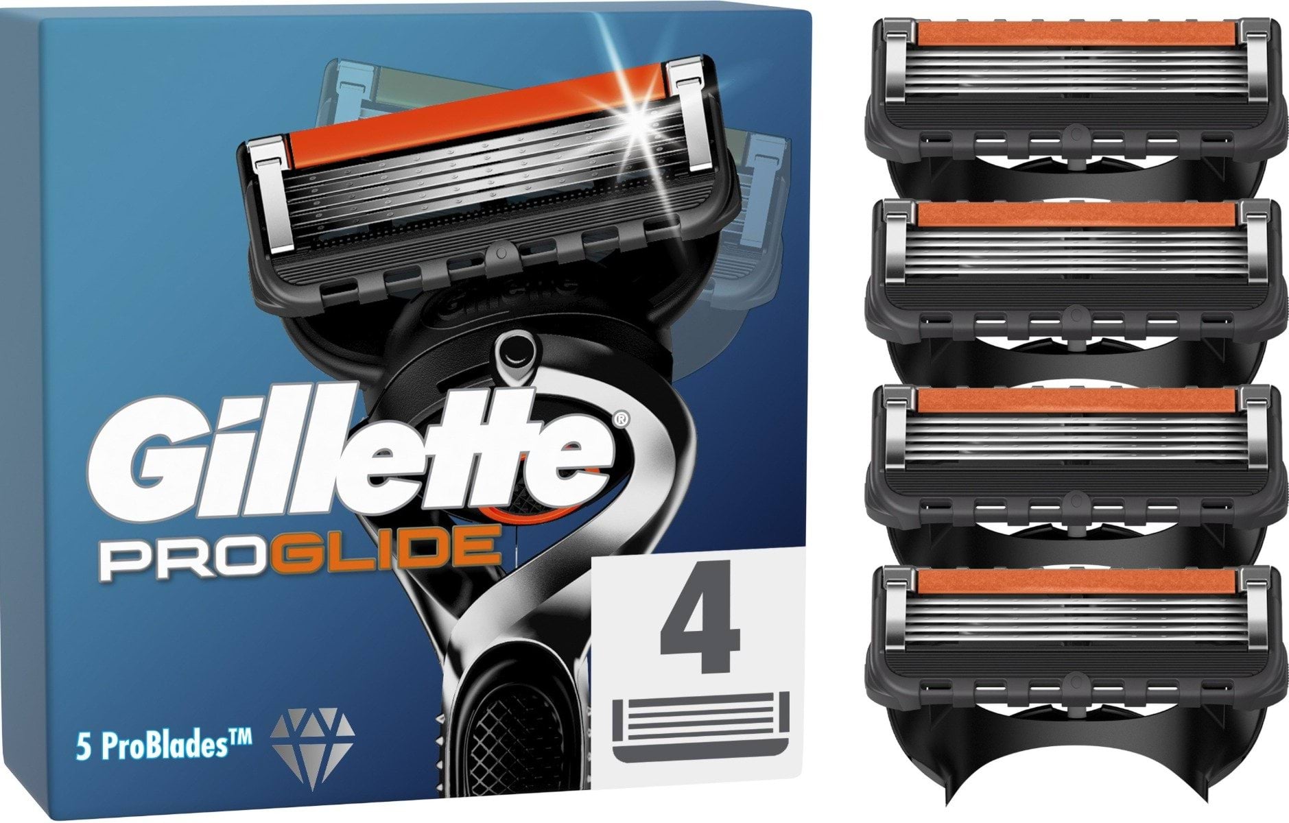 Сменные картриджи для бритья (лезвия) мужские Gillette Fusion ProGlide, 4 шт.