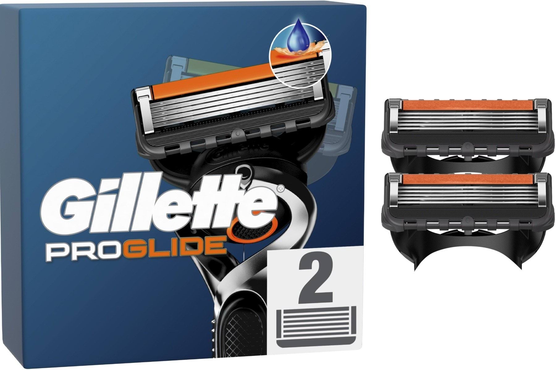Змінні картриджі для гоління (леза) чоловічі Gillette Fusion ProGlide, 2 шт