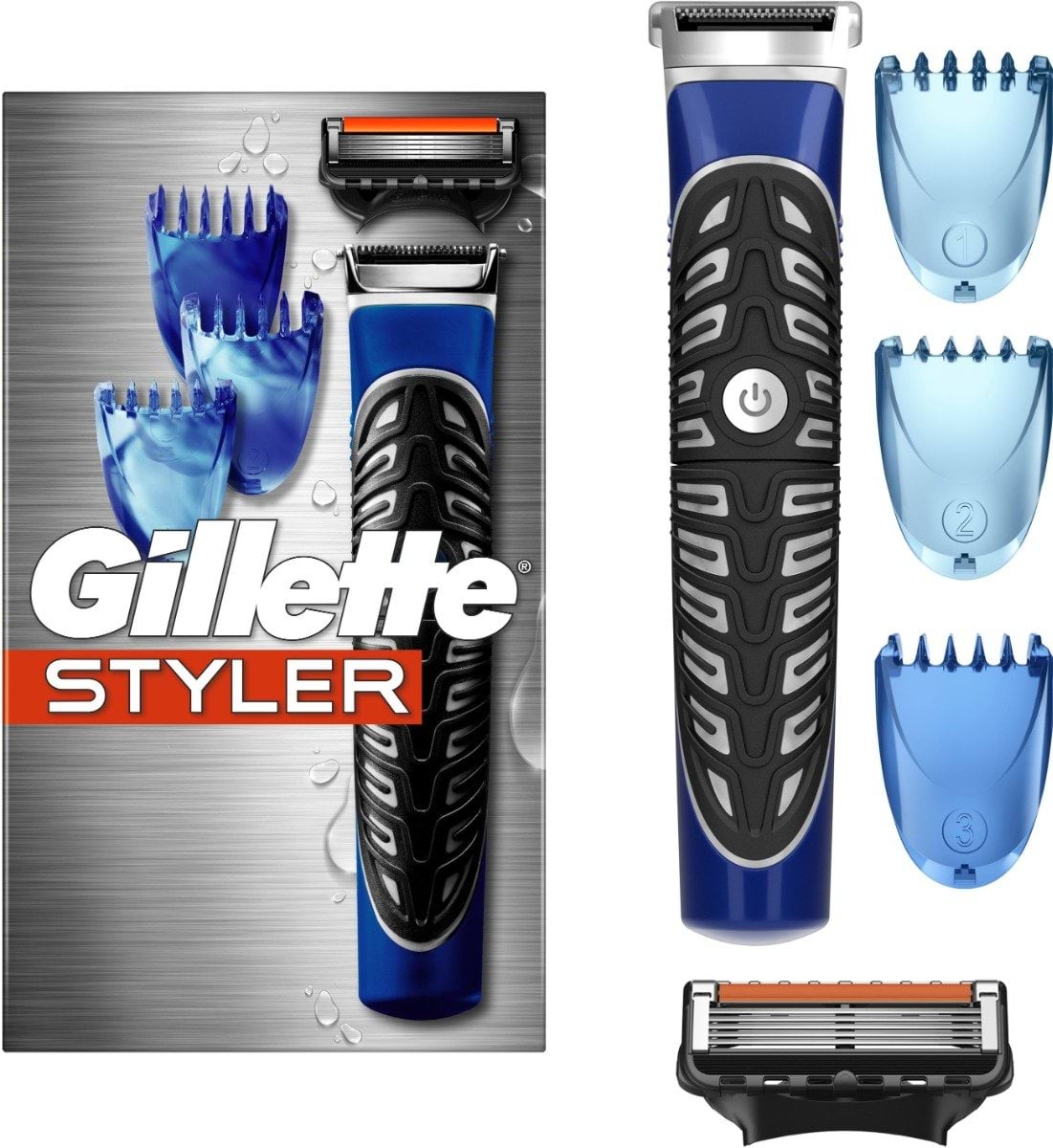 Бритва-стайлер Gillette Fusion 5 ProGlide Styler (1 змінна касета ProGlide Power + 3 насадки для моделювання бороди / вусів)