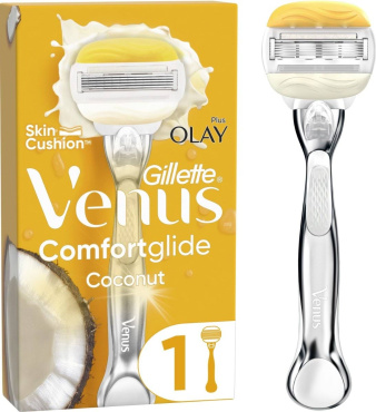 Станок для гоління жіночий Venus ComfortGlide Olay з кокосом з 1 змінним картриджем