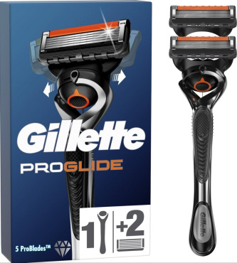Станок для гоління чоловічий (бритва) Gillette Fusion5 ProGlide Flexball з 2 змінними картриджами, 1 шт