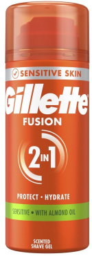 Гель для гоління Gillette Fusion для чутливої ​​шкіри 75 мл фото 1