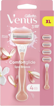 Станок для бритья женский Venus Comfortglide Spa Breeze с 4 сменными картриджами фото 1