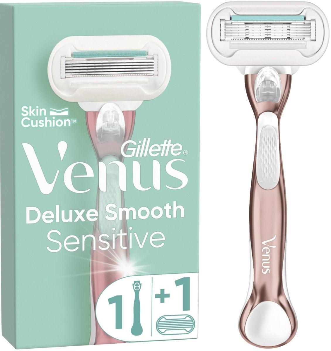 Бритва для гоління жіночий Venus Extra Smooth Sensitive RoseGold з 1 змінним картриджем