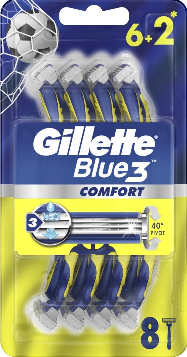 Одноразові станки для гоління (бритви) чоловічі Gillette Blue 3 Comfort 8 шт