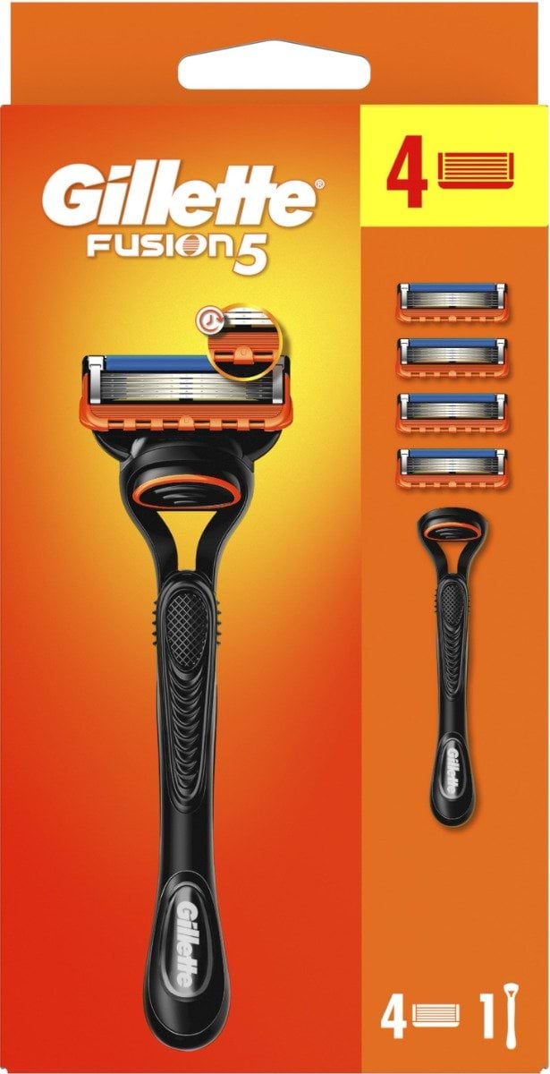 Станок для бритья мужской (Бритва) Gillette Fusion5 c 4 сменными картриджами.