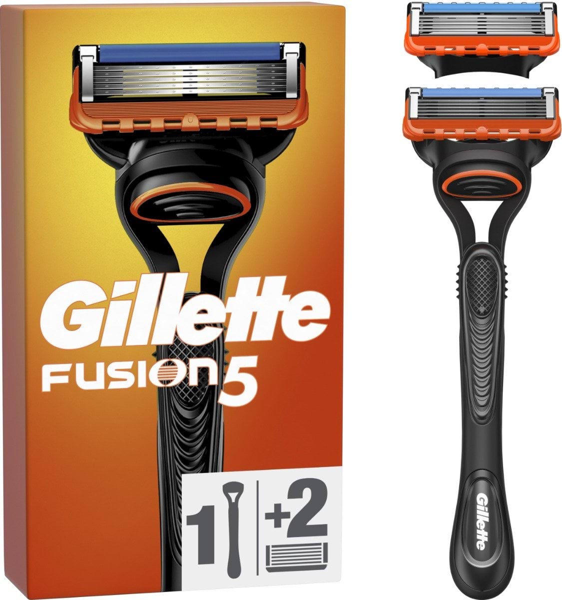 Станок для гоління чоловічий (бритва) Gillette Fusion5 з 2 змінними картриджами, 1 шт