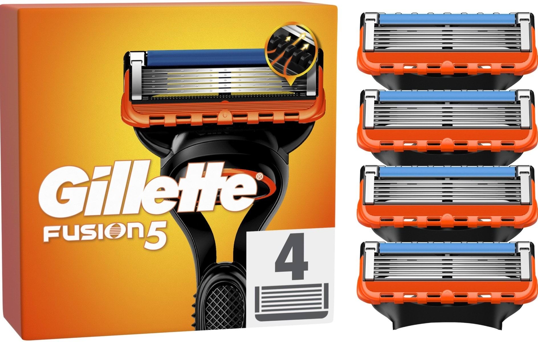 Змінні картриджі для гоління (леза) чоловічі Gillette Fusion5, 4 шт