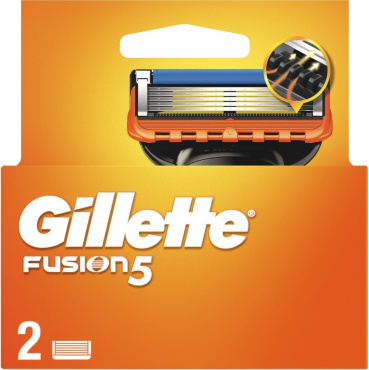 Сменные картриджи для бритья (лезвия) мужские Gillette Fusion 5, 2 шт фото 1