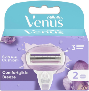 Змінні картриджі для гоління жіночі Venus Comfortglide Breeze, 2 шт фото 1