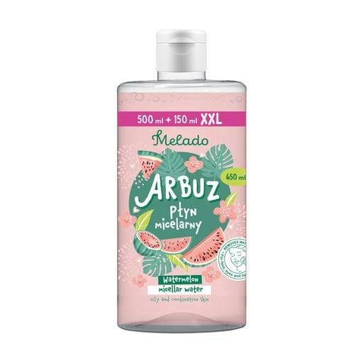 Мицеллярная вода для снятия макияжа Melado для жирной и комбинированной кожи Арбуз, 650мл