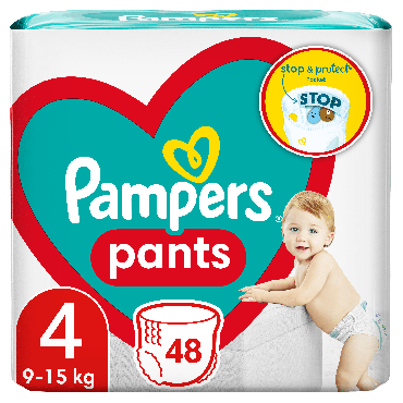 Pampers Pants підгузки - трусики Розмір 4 (9-15 кг), 48 шт