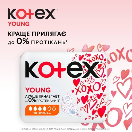 Прокладки Kotex Yong Normal, 10 шт