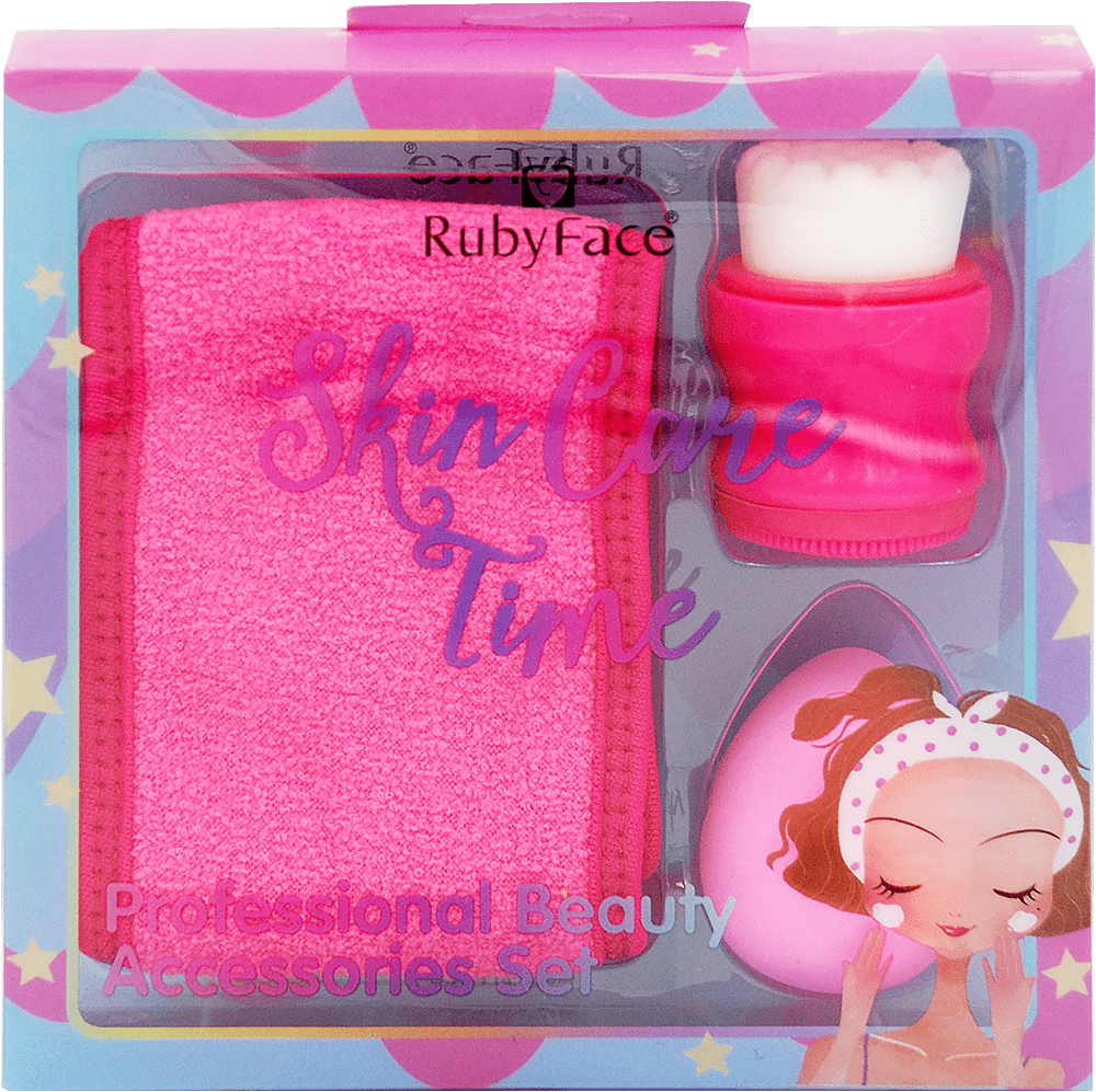 Набір подарунковий Ruby Face (пов'язка+щітка+спонж д/обличчя), 1шт
