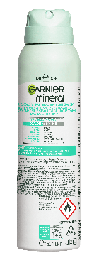 Спрей Дезодорант-Антиперспирант GARNIER Mineral Невидимый Прикосновение свежести, 150 мл фото 1