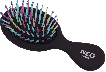 Щетка массажная NEO hair маленькая с разноцветной щетиной