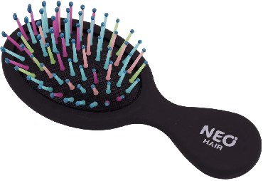 Щетка массажная NEO hair маленькая с разноцветной щетиной